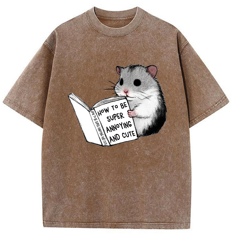 Tokyo-Tiger Hamster Life Hacks Washed T-Shirt