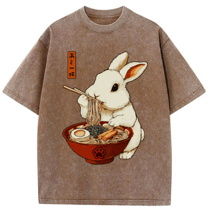 Tokyo-Tiger Bunny:One More Bowl, Please! Washed T-Shirt