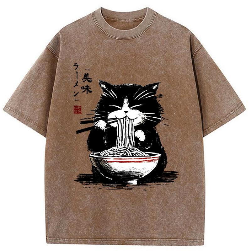 Tokyo-Tiger Eat, Slurp, Repeat Washed T-Shirt