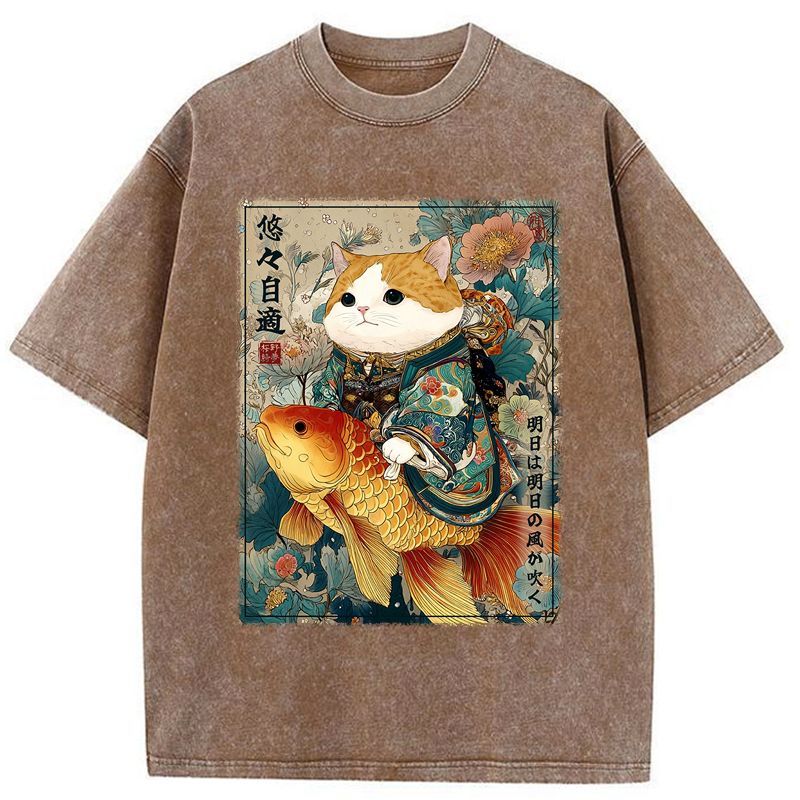 Tokyo-Tiger Go with the Flow Washed T-Shirt