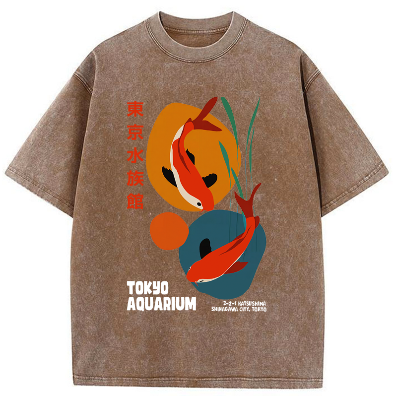 Tokyo-Tiger Tokyo Koi Dreams Washed T-Shirt