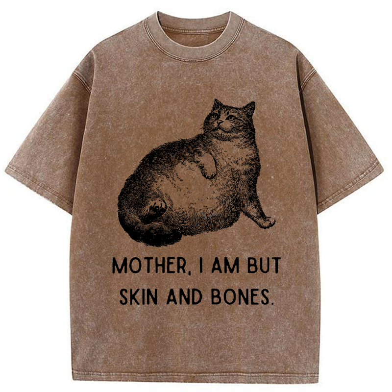Tokyo-Tiger Skin & Bones Cat Washed T-Shirt