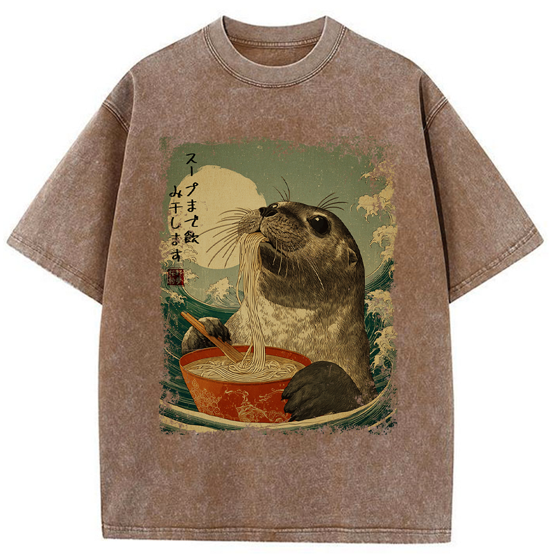 Tokyo-Tiger Slurp Like a Seal Washed T-Shirt