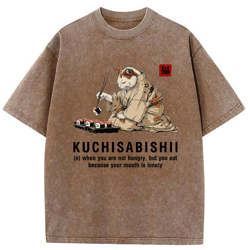 Tokyo-Tiger Sushi, Snacks, Repeat Washed T-Shirt