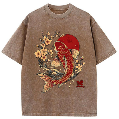 Tokyo-Tiger Luck of the Koi Washed T-Shirt
