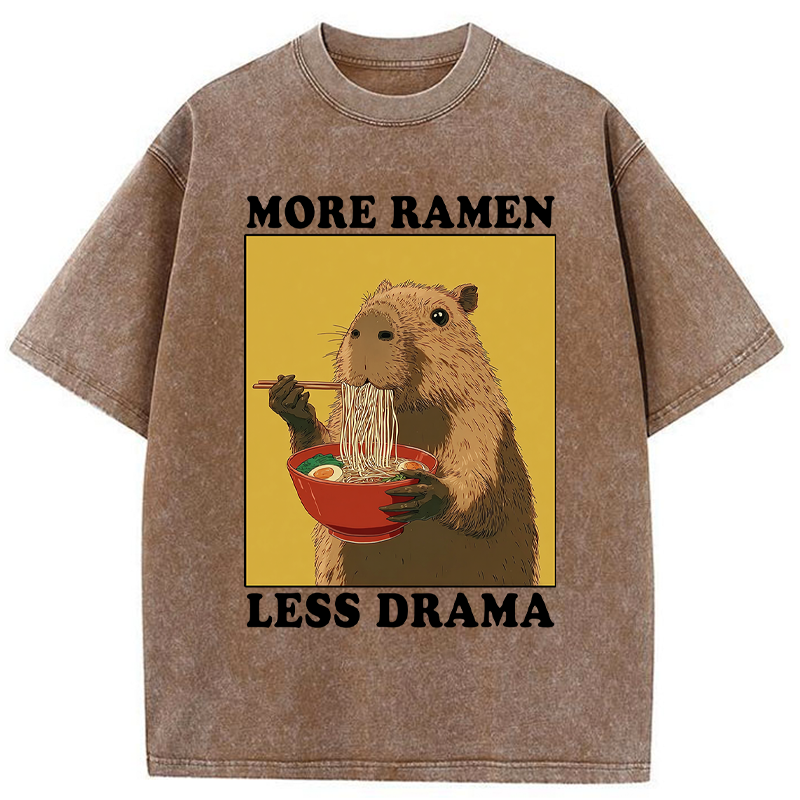 Tokyo-Tiger Noodles Over Drama Washed T-Shirt