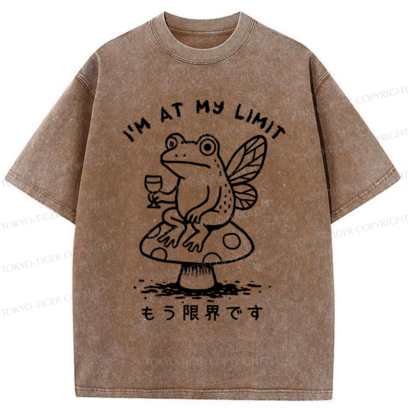 Tokyo-Tiger Funny At Frog's Limit memes Washed T-Shirt
