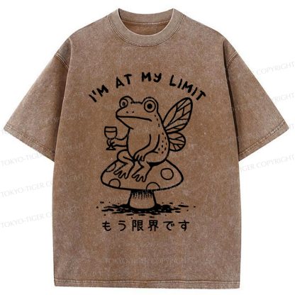 Tokyo-Tiger Funny At Frog's Limit memes Washed T-Shirt