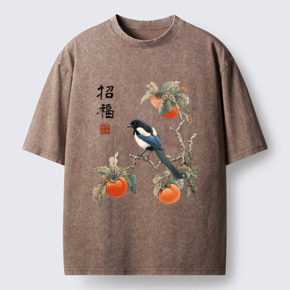 Tokyo-Tiger Perched Blessings Washed T-Shirt