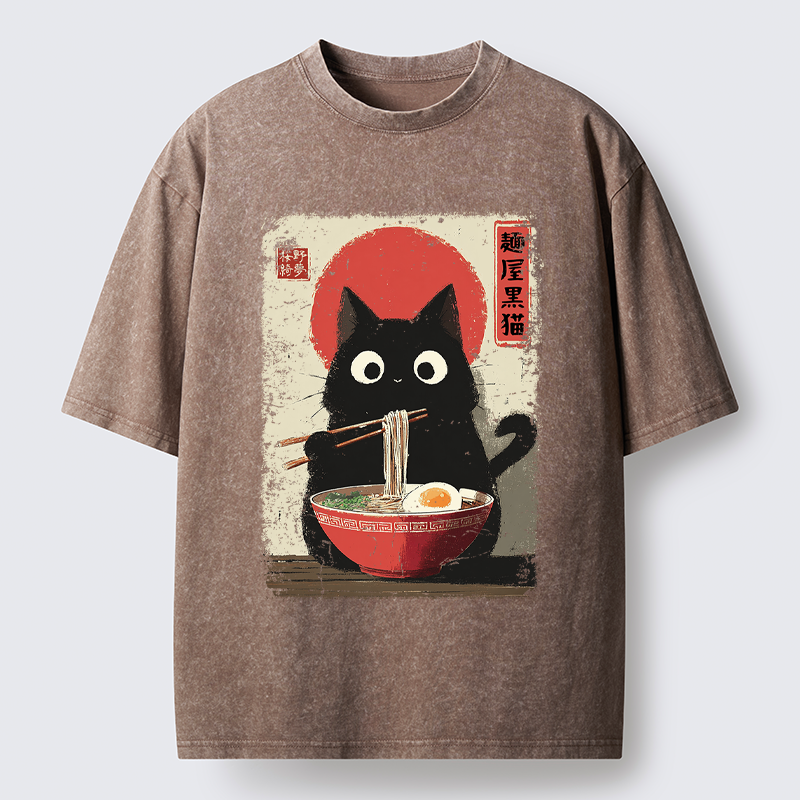 Tokyo-Tiger Slurp Meowster Washed T-Shirt