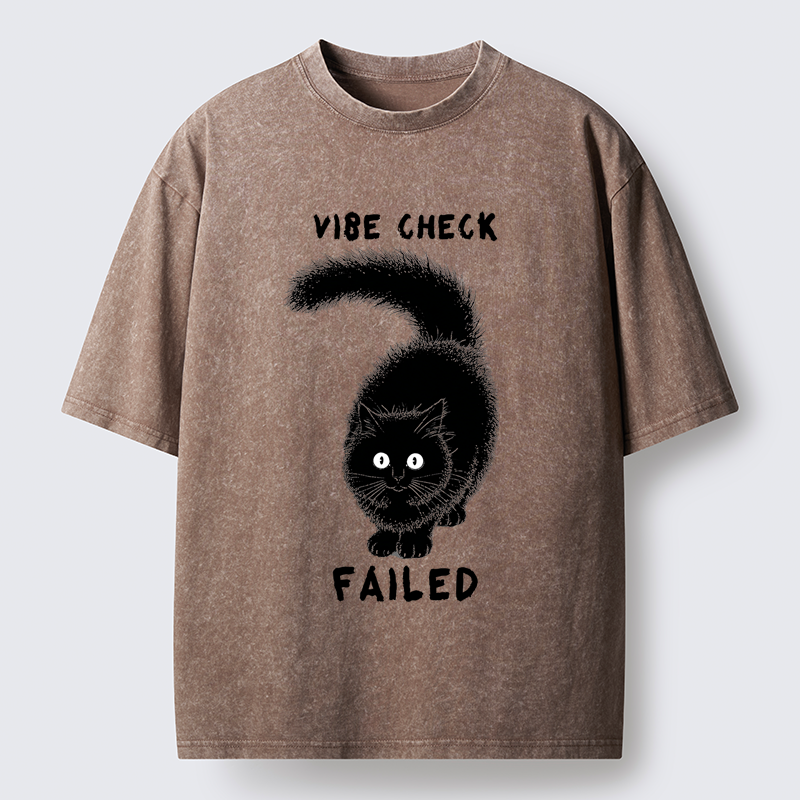 Tokyo-Tiger Cat's Vibe Check Washed T-Shirt