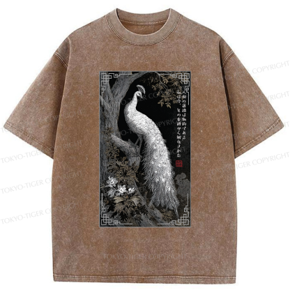 Tokyo-Tiger Morality Binds, Now I'm Free-Peacock Washed T-Shirt