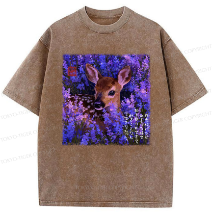 Tokyo-Tiger Deer：Caught by Bambi Eyes Washed T-Shirt