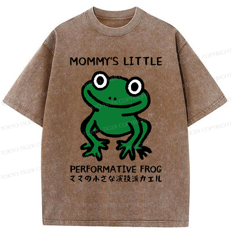 Tokyo-Tiger Mommy's Little Performative Frog Washed T-Shirt