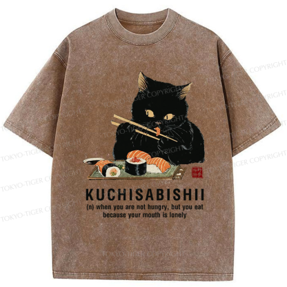 Tokyo-Tiger Cat：Not Hungry, Just Bored Washed T-Shirt