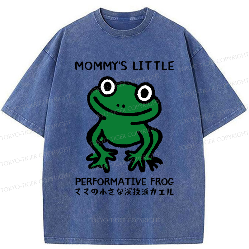 Tokyo-Tiger Mommy's Little Performative Frog Washed T-Shirt