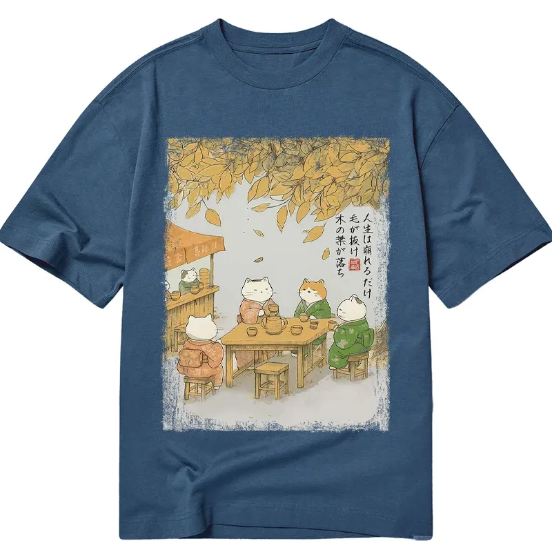 Tokyo-Tiger Cats Drinking Tea Under The Tree Classic T-Shirt