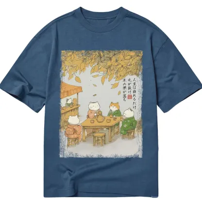 Tokyo-Tiger Cats Drinking Tea Under The Tree Classic T-Shirt