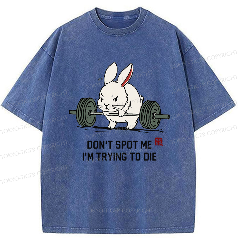 Tokyo-Tiger Determined Rabbit Gym Washed T-Shirt