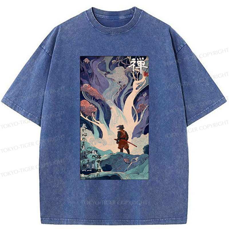Tokyo-Tiger Following The Heart Into Nature Washed T-Shirt