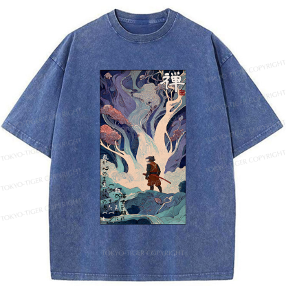 Tokyo-Tiger Following The Heart Into Nature Washed T-Shirt