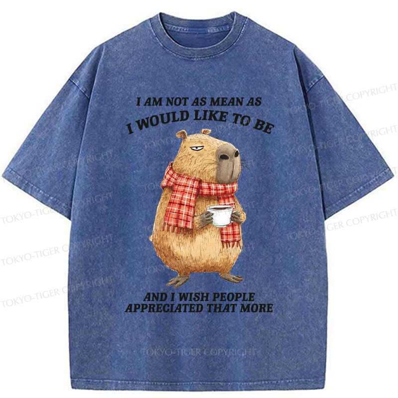 Tokyo-Tiger Playfully Mean Capy Washed T-Shirt