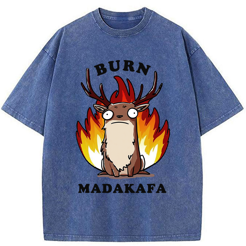 Tokyo-Tiger I’m Fine. Just a Little on Fire Washed T-Shirt