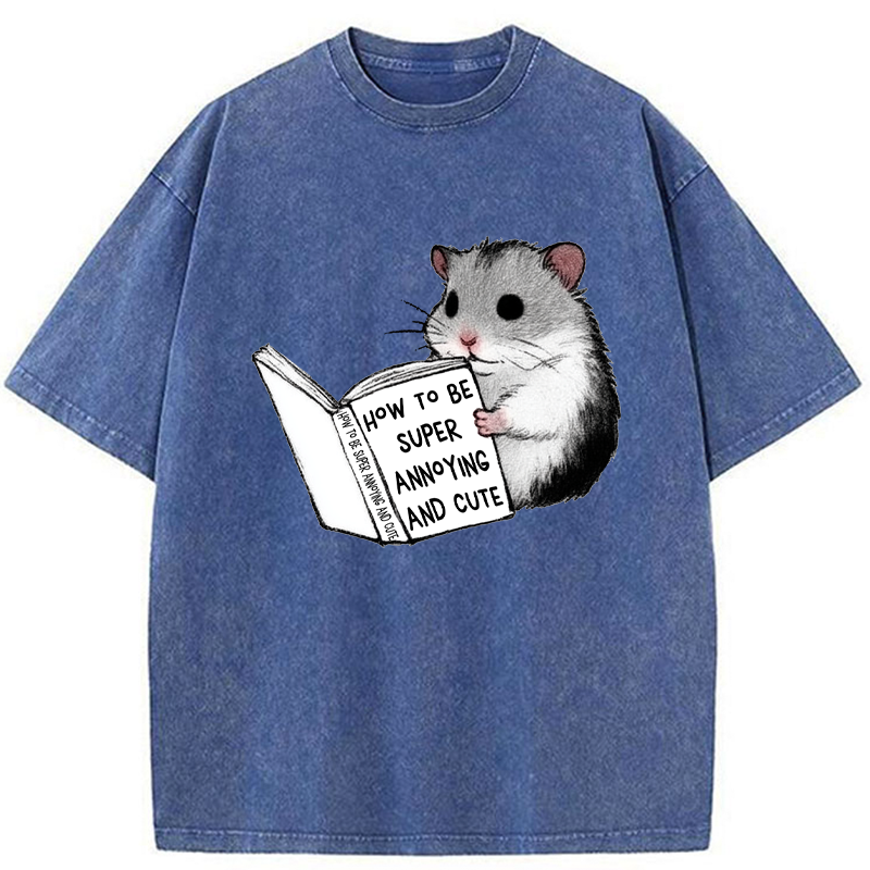 Tokyo-Tiger Hamster Life Hacks Washed T-Shirt