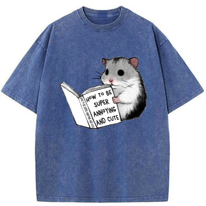 Tokyo-Tiger Hamster Life Hacks Washed T-Shirt