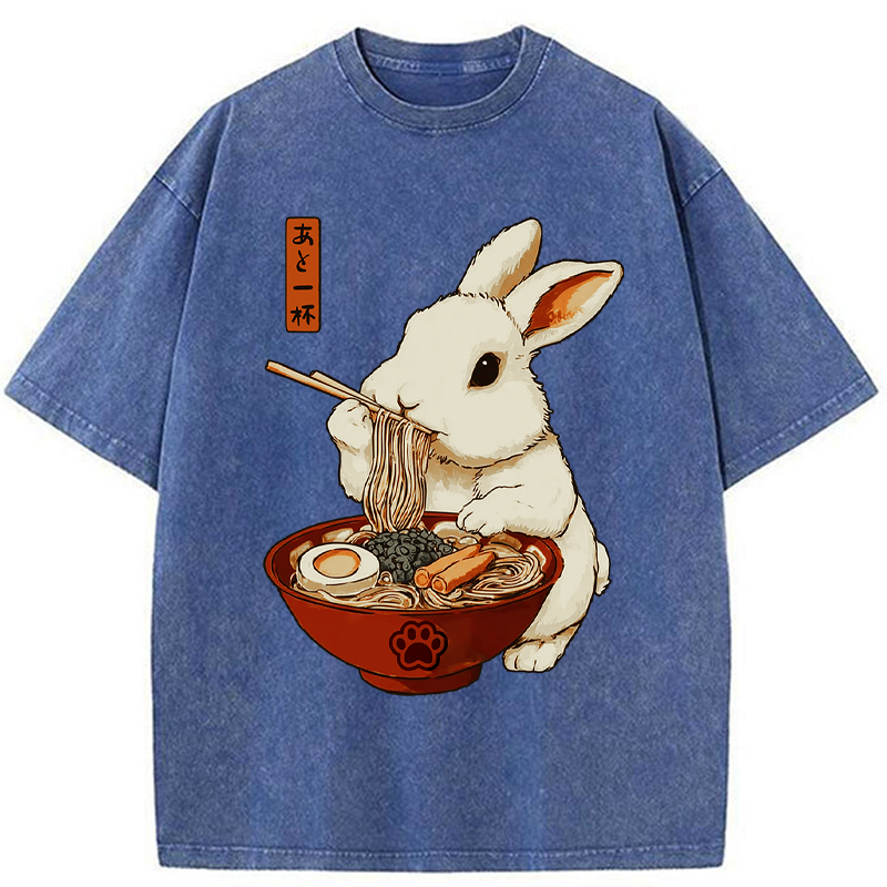 Tokyo-Tiger Bunny:One More Bowl, Please! Washed T-Shirt