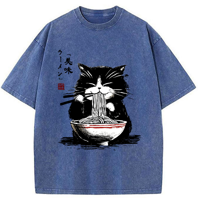 Tokyo-Tiger Eat, Slurp, Repeat Washed T-Shirt