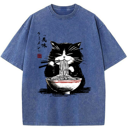 Tokyo-Tiger Eat, Slurp, Repeat Washed T-Shirt