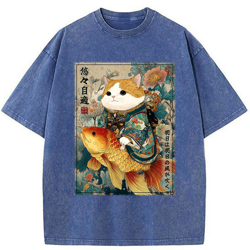 Tokyo-Tiger Go with the Flow Washed T-Shirt