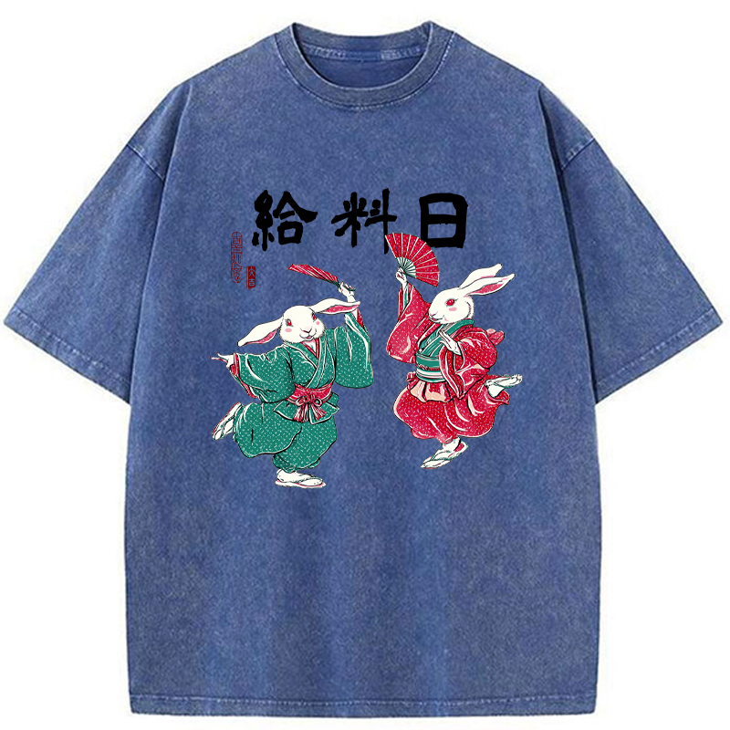 Tokyo-Tiger Payday Dancing Bunnies Washed T-Shirt