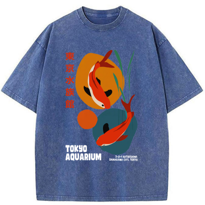Tokyo-Tiger Tokyo Koi Dreams Washed T-Shirt