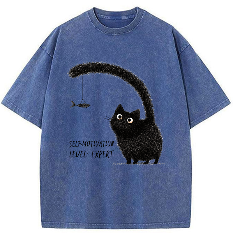 Tokyo-Tiger Purrfect Motivation Washed T-Shirt
