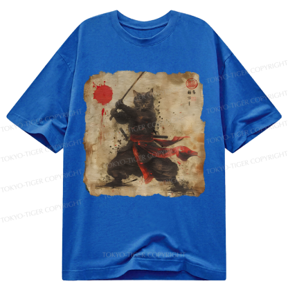 Tokyo-Tiger Retro Japanese Samurai Cat Classic T-Shirt