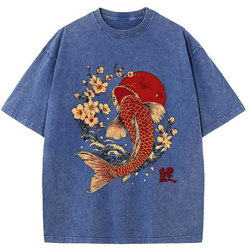 Tokyo-Tiger Luck of the Koi Washed T-Shirt