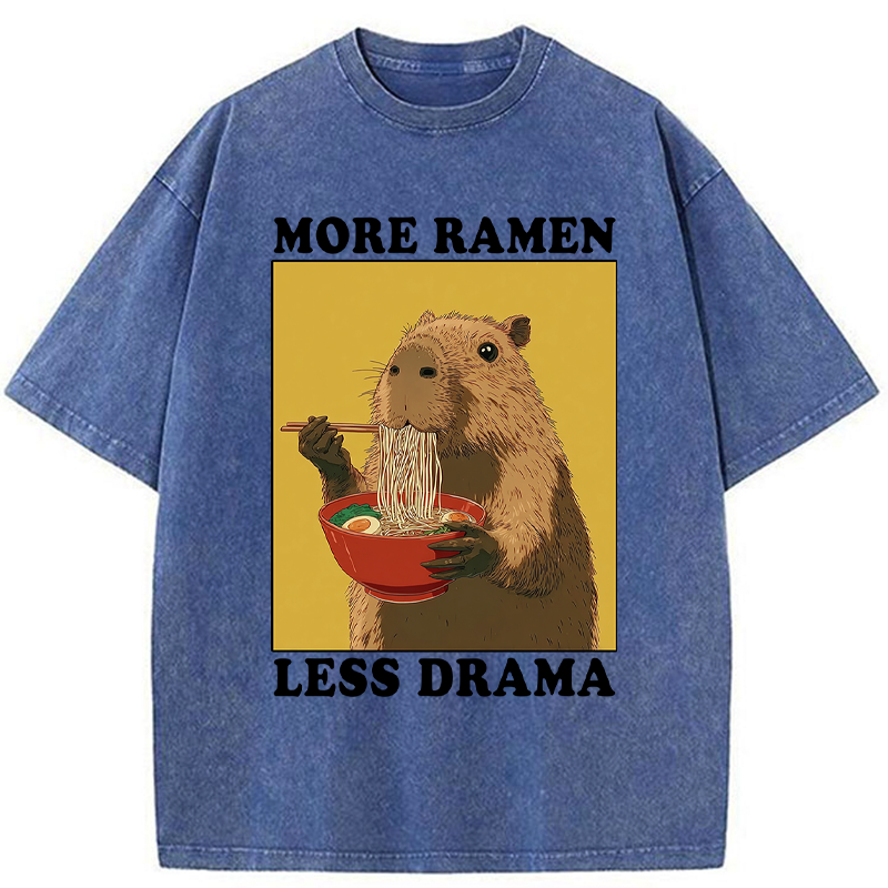 Tokyo-Tiger Noodles Over Drama Washed T-Shirt