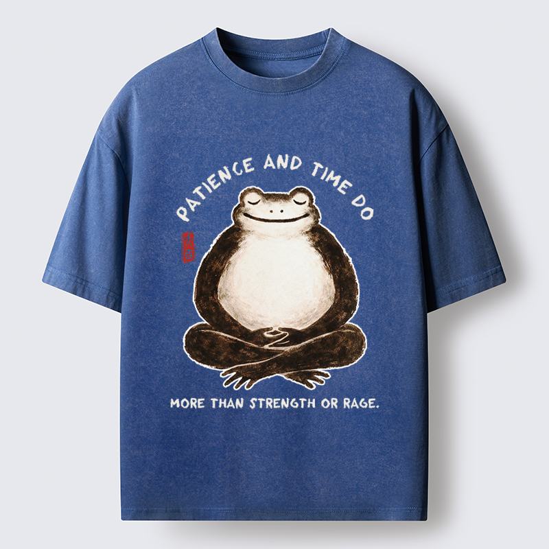 Tokyo-Tiger Zen Frog Wisdom Washed T-Shirt