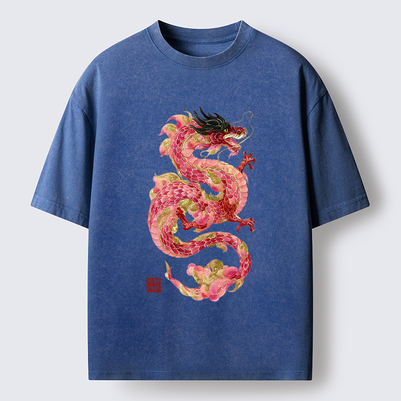 Tokyo-Tiger Eternal Flame Dragon Washed T-Shirt