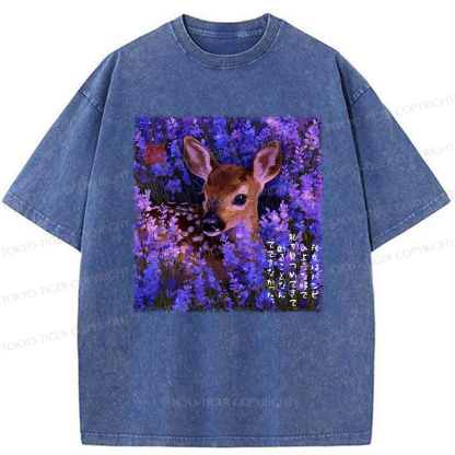 Tokyo-Tiger Deer：Caught by Bambi Eyes Washed T-Shirt