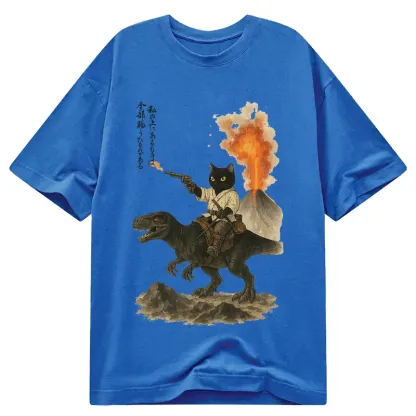 Tokyo-Tiger Cat Riding A Dinosaur Classic T-Shirt