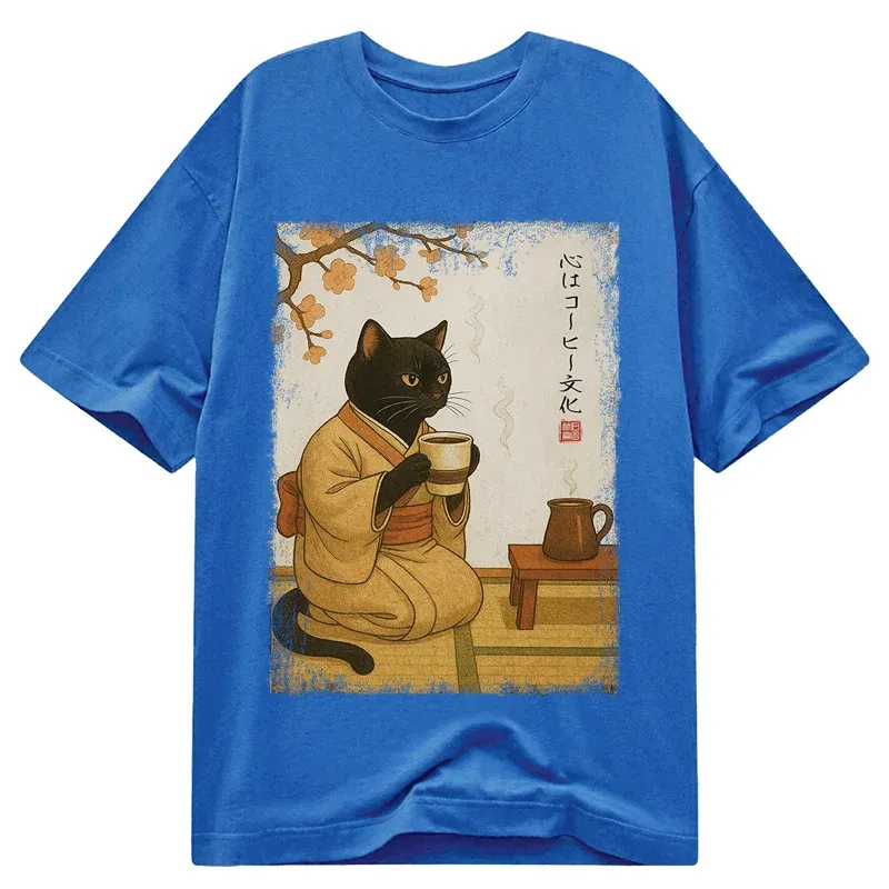 Tokyo-Tiger Cat Heart Full Of Coffee Classic T-Shirt