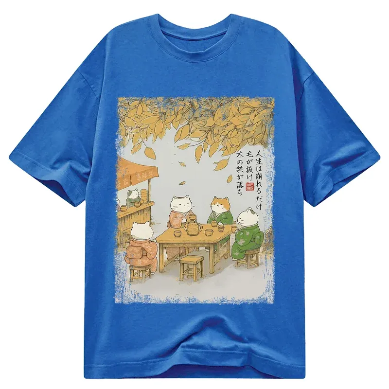 Tokyo-Tiger Cats Drinking Tea Under The Tree Classic T-Shirt