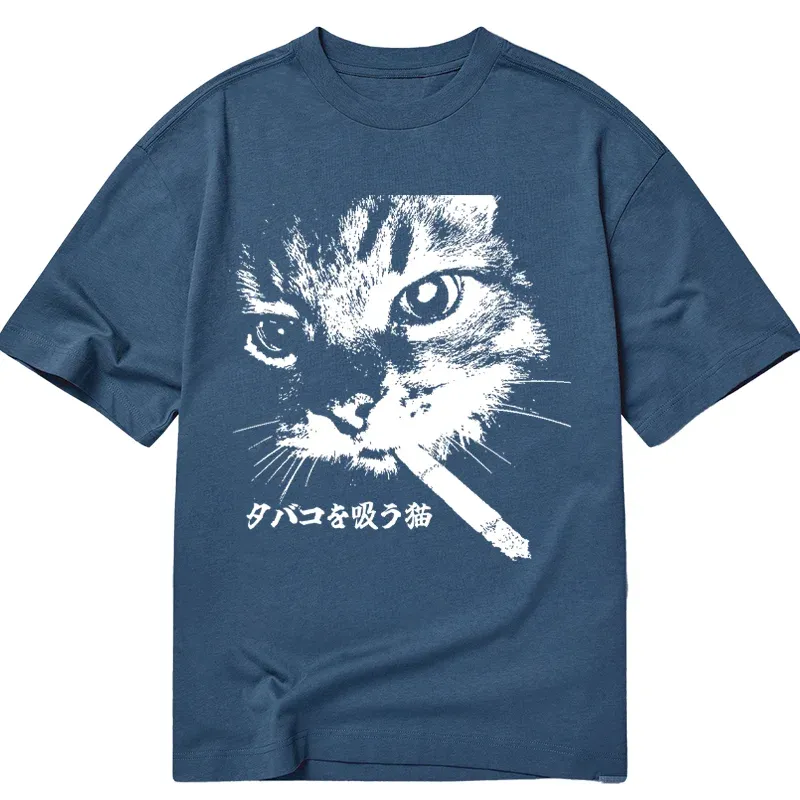 Tokyo-Tiger Retro Cat Smoking Classic T-Shirt