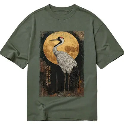 Tokyo-Tiger Vintage Japanese Crane Kanji Classic T-Shirt