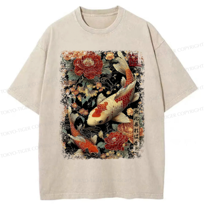 Tokyo-Tiger Fish and Water: Give and Receive Washed T-Shirt