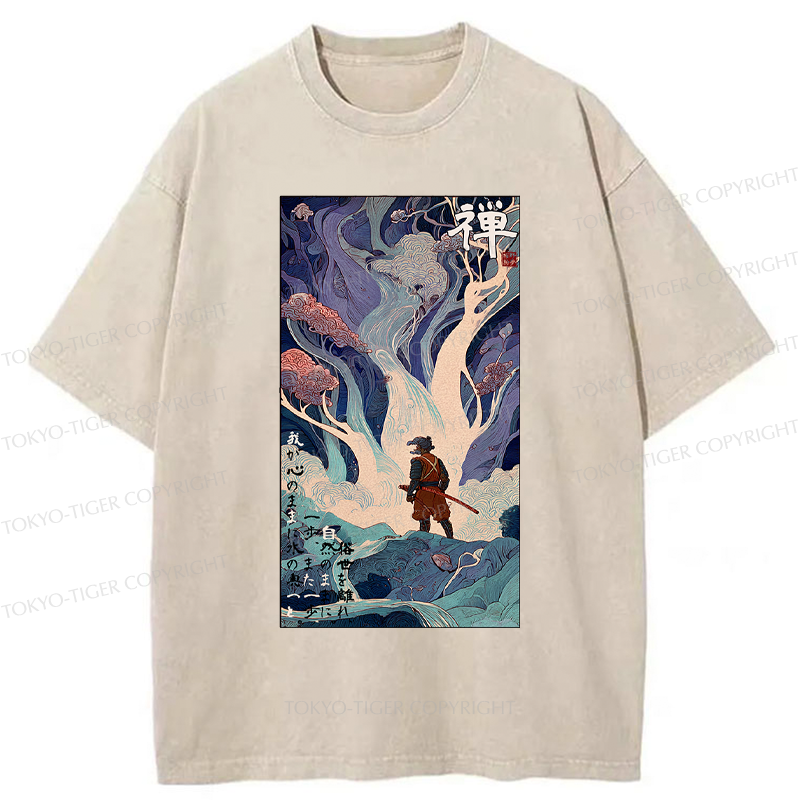 Tokyo-Tiger Following The Heart Into Nature Washed T-Shirt