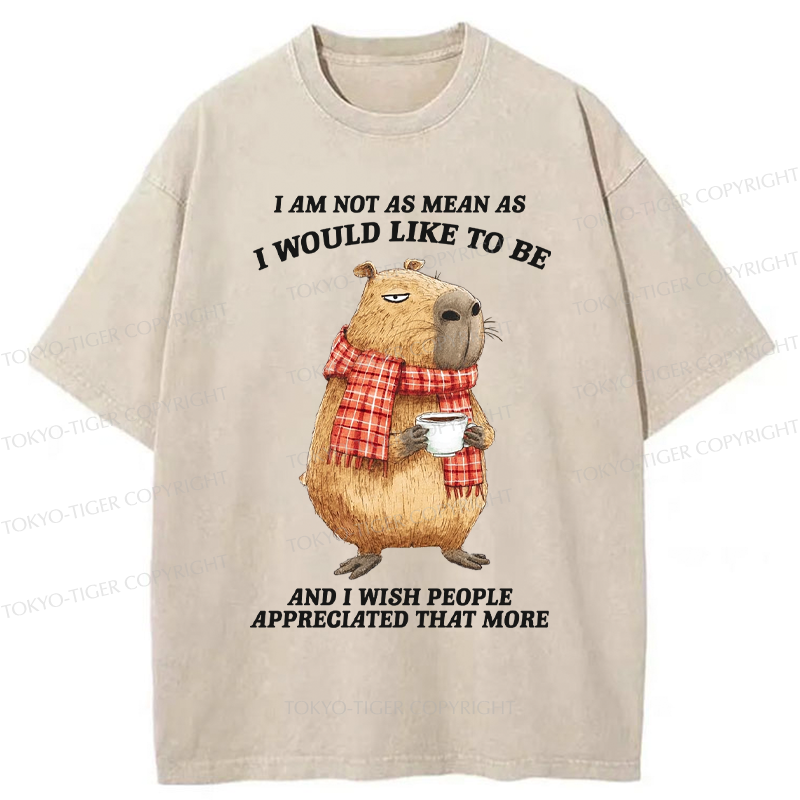 Tokyo-Tiger Playfully Mean Capy Washed T-Shirt